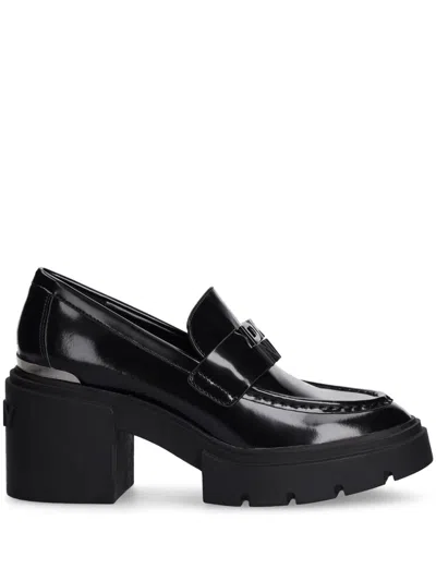 Dkny Block-heel Loafers In 黑色