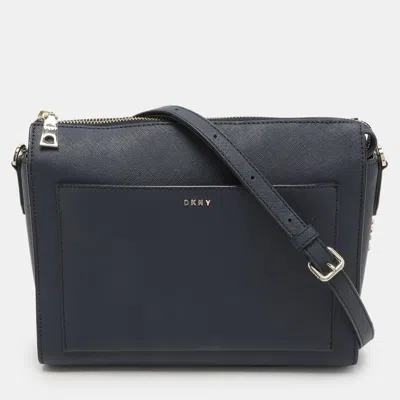 Pre-owned Dkny Blue Leather Bryant Crossbody Bag