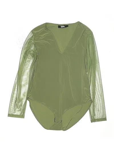 Pre-owned Dkny Bodysuit In Green