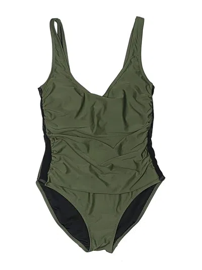Pre-owned Dkny Bodysuit In Green