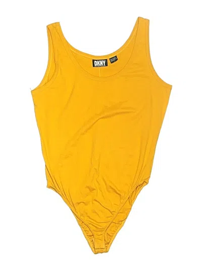 Pre-owned Dkny Bodysuit In Yellow