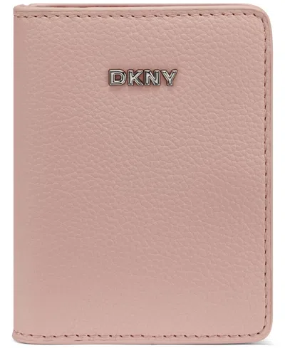 Dkny Boxed Lilah Snap Closure Mini Bifold Card Case In Pink
