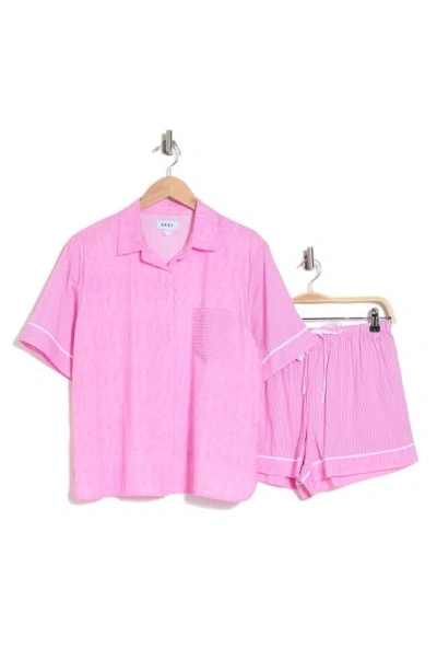 Dkny Boxer Short Pajamas In Pink