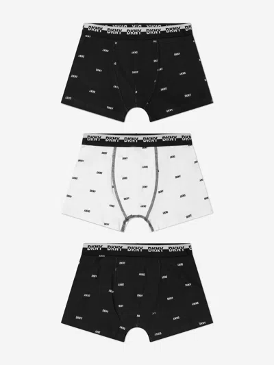 Dkny Kids' Logo-waistband Boxers (pack Of Two) In Black