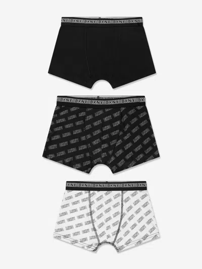 Dkny Kids' Logo-waistband Boxers (pack Of Two) In Black