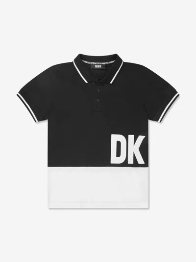 Dkny Kids' Boys Logo Polo Shirt In Black