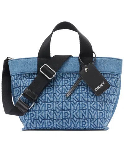 Dkny Brady Extra-large Zipper Crossbody Bag In Blue