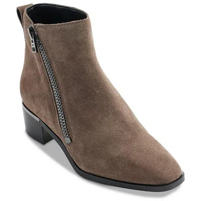 Dkny Brenlyn Womens Zipper Suede Ankle Boots In Grey