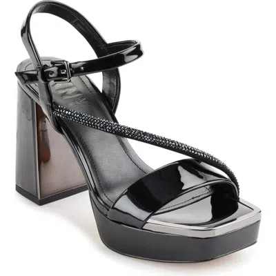 Dkny Briela Ankle Strap Platform Sandal In Animal Print
