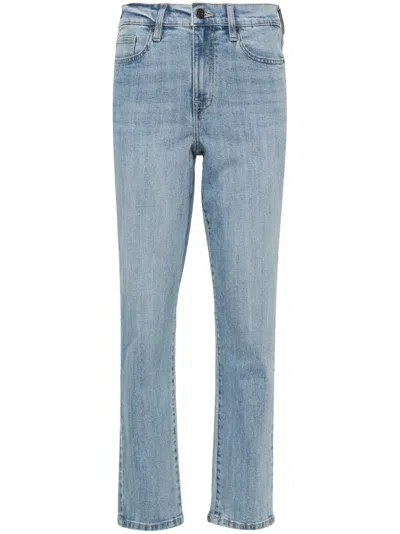 Dkny Broome High-rise Straight-leg Jeans In Blue