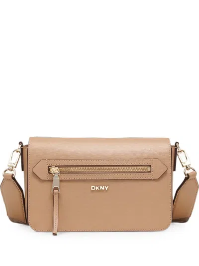 Dkny Bryant Ave Flap Shoulder Bag In Brown