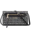 Dkny Bryant Ave Mini Logo Wallet Crossbody In Black