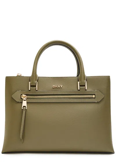 Dkny Bryant Avenue Small Leather Top Handle Bag In Green