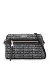Dkny Bryant Ave Monogram-pattern Cross Body In Black