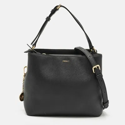 Dkny Bryant Park Black Leather Bucket Bag