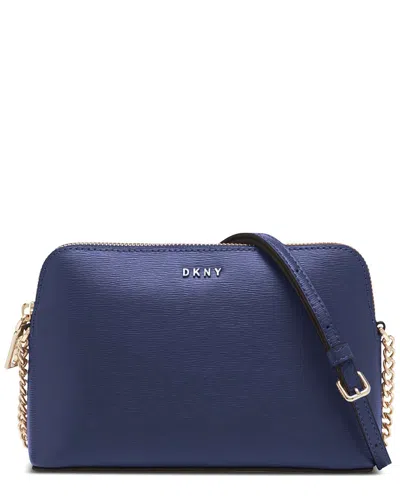 Dkny Bryant Park Dome Leather Crossbody In Gold