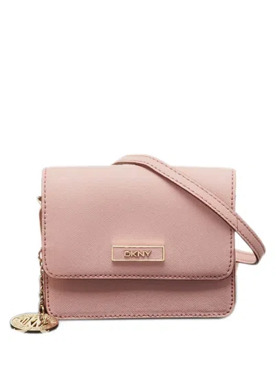 Pre-owned Dkny Bryant Saffiano Crossbody Bag In Pink