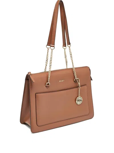 Pre-owned Dkny Bryant Tote Bag In Brown