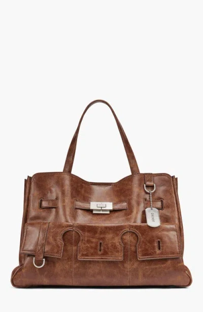 Dkny Bryar Large Satchel In Walnut