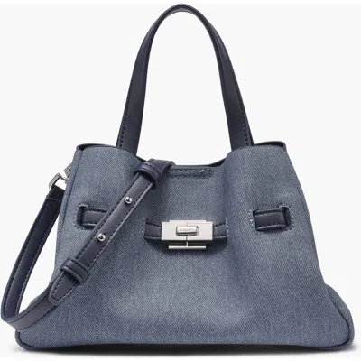 Dkny Bryar Snap Closure Small Satchel Bag In Blue