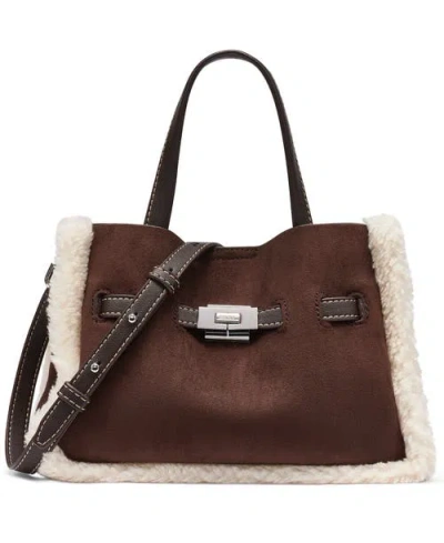 Dkny Bryar Small Satchel In Coffee Bean