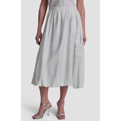 Dkny Bubble Cargo Pull On Midi Skirt In White