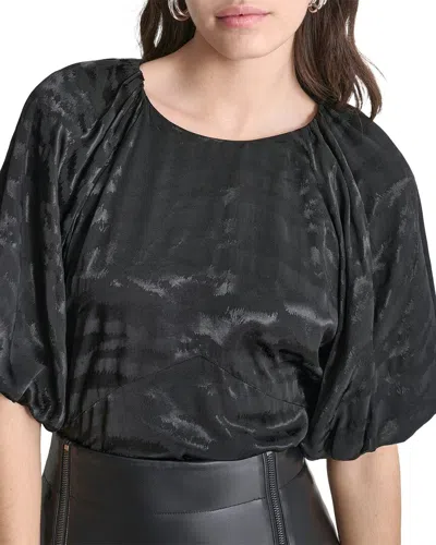 Dkny Bubble Sleeve Top In Yellow