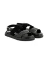 Dkny Logo-embossed Sandals In Black
