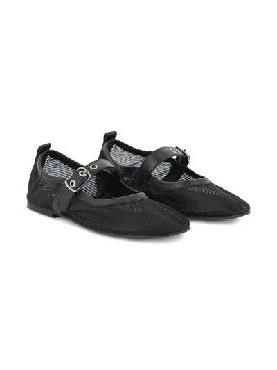 Dkny Kids' Buckle-strap Ballerinas In Black
