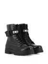 Dkny Buckle-strap Ankle Boots In Multi