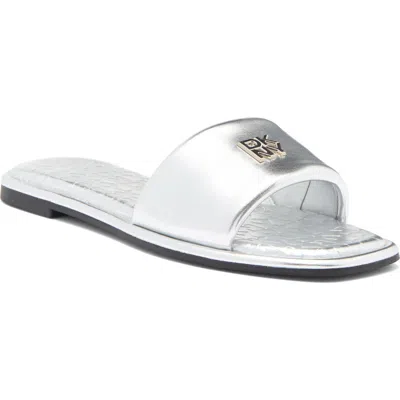Dkny Bunnie Slide Sandal In Silver