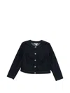 Dkny Button-embellished Denim Jacket In Blue