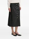 Dkny Button Midi Skirt In Black