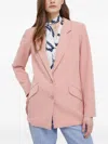 Dkny Button Pocket Blazer In Pink