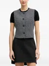 Dkny Button Tweed Vest In Multi