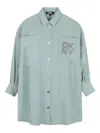 Dkny Button-up Dress In Green