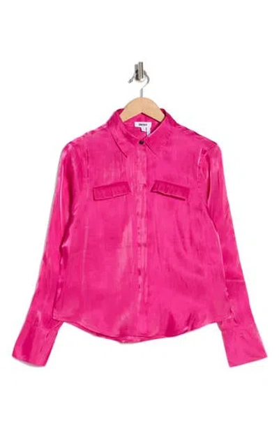 Dkny Button-up Shirt In Pink