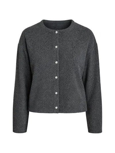 Dkny Buttoned Cardigan In Gray