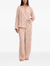 Dkny Buttoned Logo Pajama Set In Pink