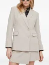 Dkny Buttoned Pocket Blazer In Neutral