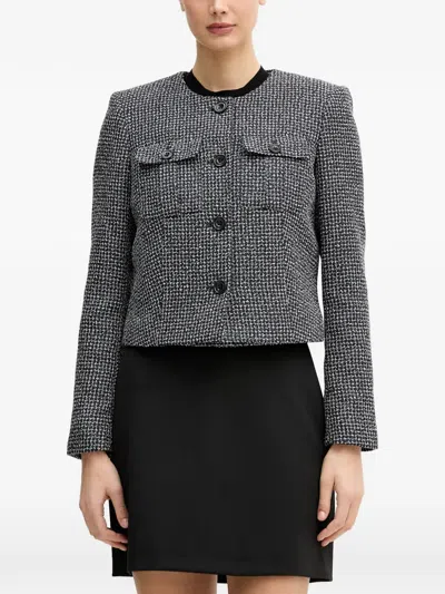 Dkny Buttoned-pocket Jacket In Blue