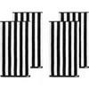 Dkny Cabana Stripe 4-piece Beach Towel Set In Black