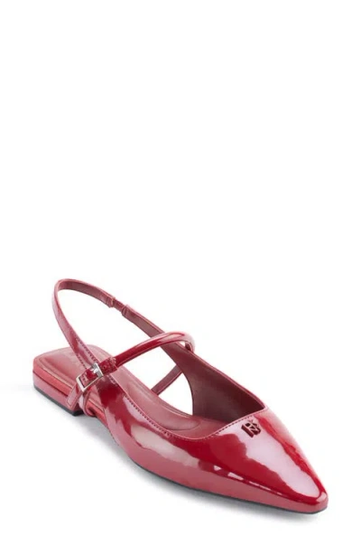 Dkny Cairo Slingback Flat In Ruby Red