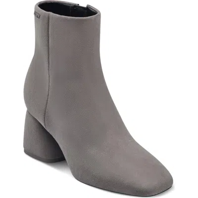 Dkny Caleena Block Heel Bootie In Gray