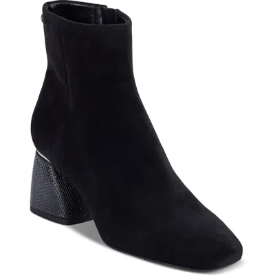 Dkny Caleena Womens Faux Suede Ankle Boots In Black