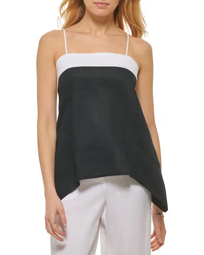 Dkny Cami Asymmetrical Top In Black