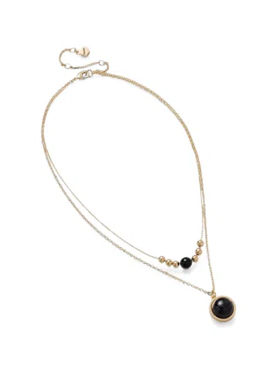 Dkny Camila Bead-embellished Layered Necklace In Gold