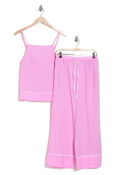 Dkny Camisole Ankle Pants Pajamas In Camelia Stripe