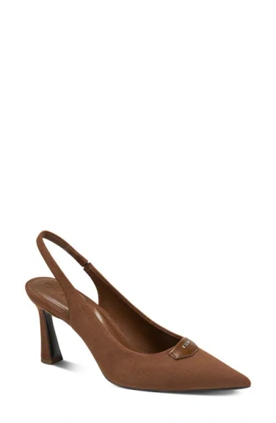 Dkny Camzy Slingback Pointed Toe Pump In Brown