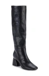 Dkny Cana Womens Block Heel Man Made Knee-high Boots In Black